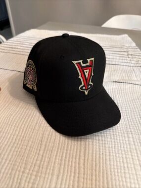 Black Baseball Cap with Red & Gold Logo - Men Accessories